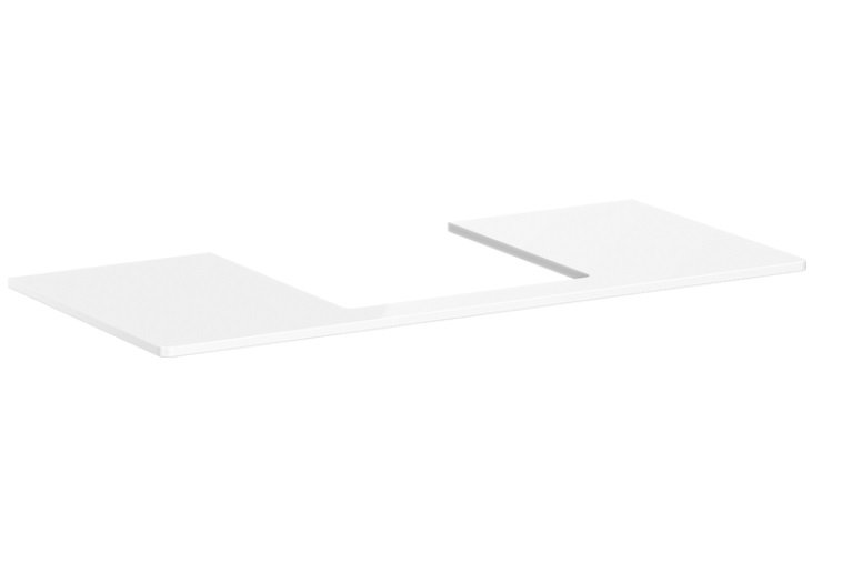 Столешница Hansgrohe Xelu Q 118х55 см с вырезом под раковину 50 см ДСП белый глянцевый 54096050