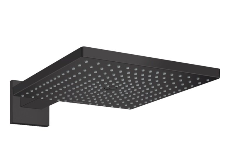 Верхній душ Hansgrohe Raindance E 300х300 мм 1 режим EcoSmart із кронштейном чорний матовий 26239670