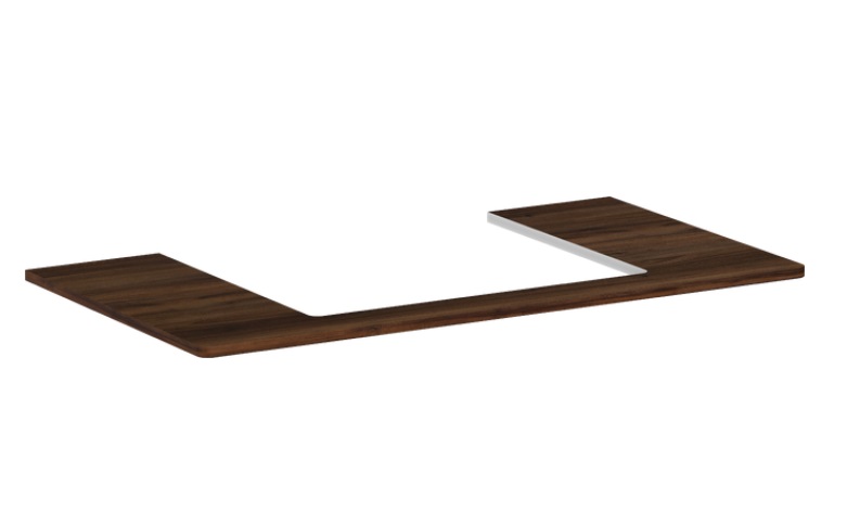 Столешница Hansgrohe Xelu Q 98х55 см с вырезом под раковину 60 см ДСП темный орех 54110630