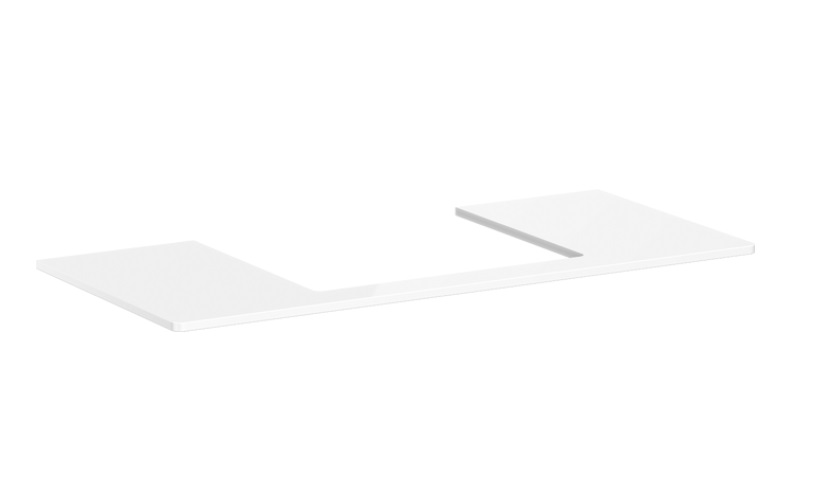 Столешница Hansgrohe Xelu Q 118х55 см с вырезом под раковину 60 см ДСП белый глянцевый 54111050