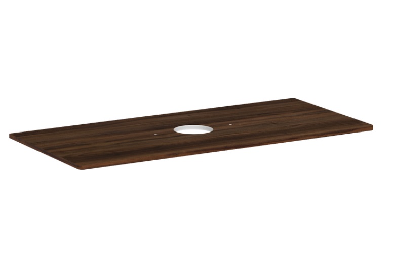 Стільниця під раковину Hansgrohe Xelu Q 118х55 см із вирізом ДСП темний горіх 54115630