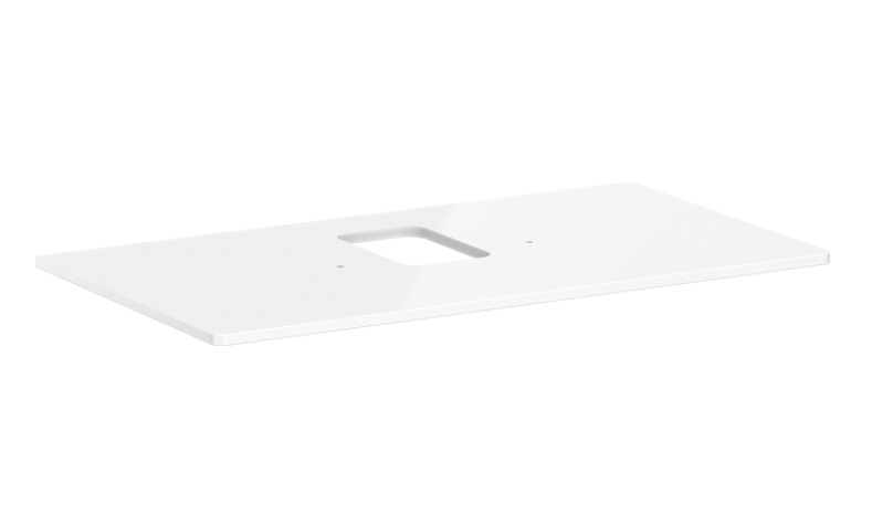 Стільниця під раковину Hansgrohe Xelu Q 98х55 см з вирізом ДСП білий глянсовий 54121050
