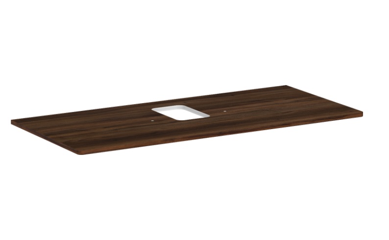 Стільниця під раковину Hansgrohe Xelu Q 118х55 см із вирізом ДСП темний горіх 54122630