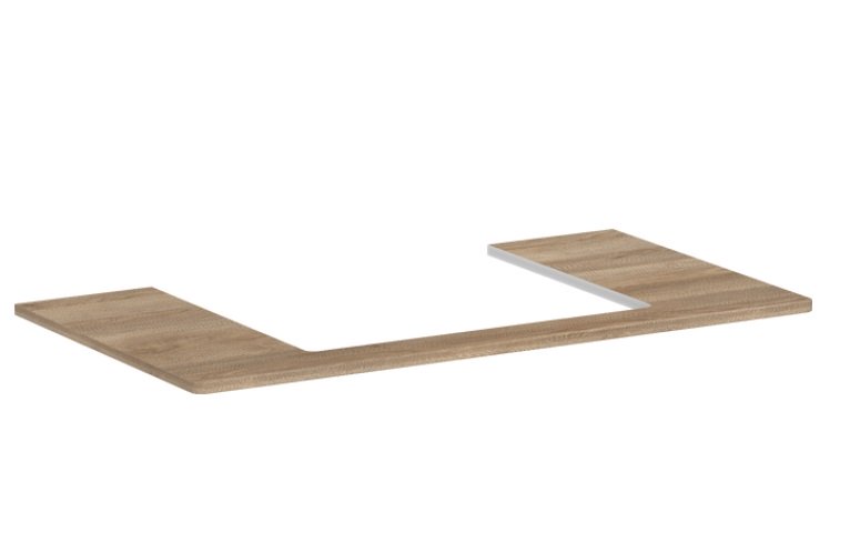 Столешница Hansgrohe Xelu Q 98х55 см с вырезом под раковину 60 см ДСП натуральный дуб 54110230