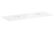 Столешница под раковину Hansgrohe Xelu Q 136х55 см с 2 вырезами ДСП белый глянцевый 54118050