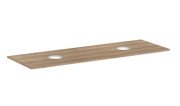 Столешница под раковину Hansgrohe Xelu Q 156х55 см с 2 вырезами ДСП натуральный дуб 54119230