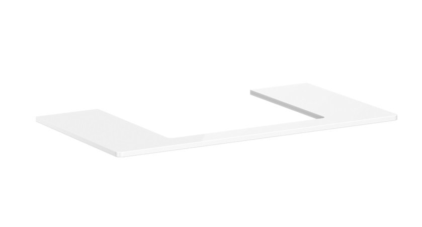 Столешница Hansgrohe Xelu Q 98х55 см с вырезом под раковину 60 см ДСП белый глянцевый 54110050