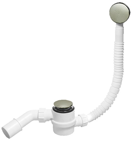 Слив-перелив для ванны McAlpine клик-клак нержавеющая сталь HC2600CLSN