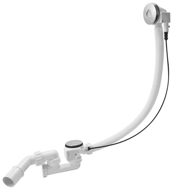 Злив-перелив для ванни McAlpine автомат Push Button хром HC31PB-CP