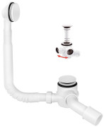 Слив-перелив для ванны McAlpine клик-клак белый глянцевый HC2600CL-WH