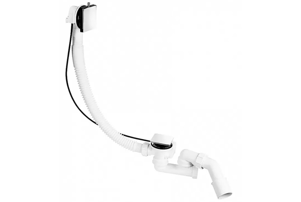 Злив-перелив для ванни McAlpine автомат квадратний хром MP31SSF-CBSQ1M