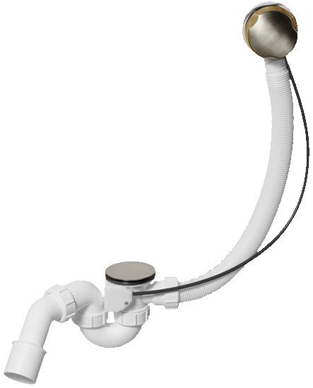 Слив-перелив для ванны McAlpine автомат сталь HC31M-S2-SN