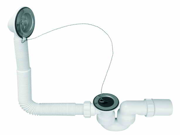 Злив-перелив для ванни McAlpine хром HC30-EX