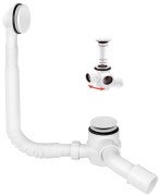 Слив-перелив для ванны McAlpine клик-клак белый глянцевый HC2600CL-WH