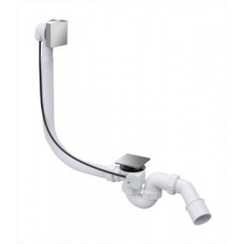 Слив-перелив для ванны McAlpine автомат премиум квадратный хром HC31SQ-CBS1