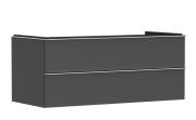 Тумба під раковину підвісна Hansgrohe Xelu Q 118х55 см МДФ сірий матовий ручки хром 54083000