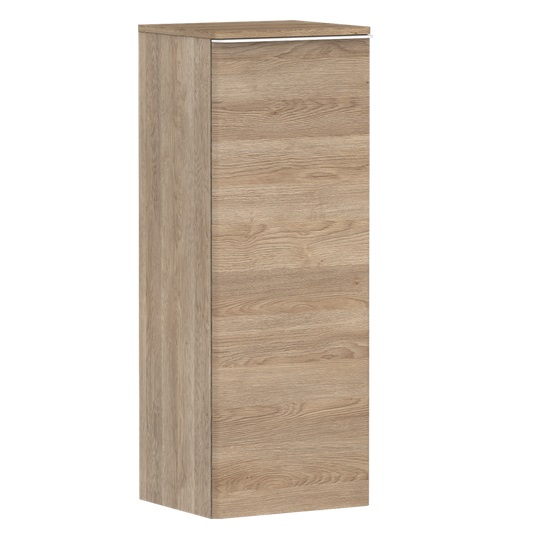 Полупенал подвесной Hansgrohe Xelu Q 40х35 см петли слева МДФ/ДСП натуральный дуб ручка матовый белый 54129700