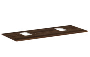 Столешница под раковину Hansgrohe Xelu Q 136х55 с 2 вырезами ДСП темный орех 54125630