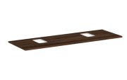 Столешница под раковину Hansgrohe Xelu Q 156х55 с 2 вырезами ДСП темный орех 54126630