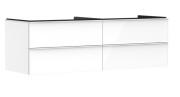 Тумба під раковину Hansgrohe Xelu Q 156х55 см МДФ глянсовий білий ручки матовий білий 54090700