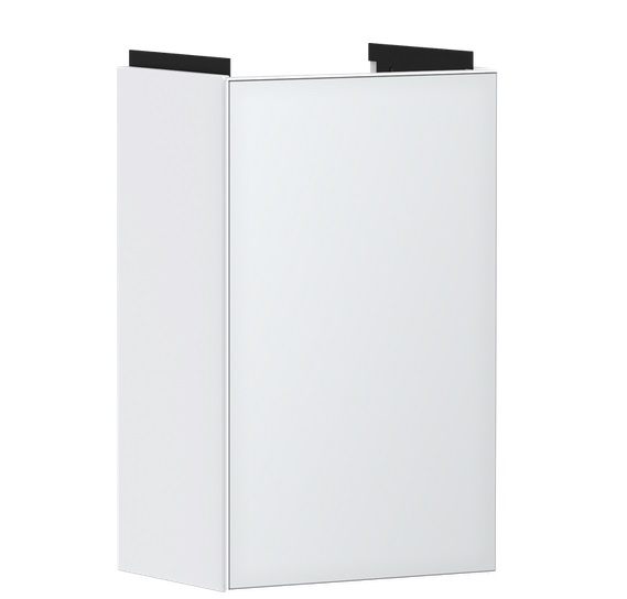 Тумба под раковину подвесная Hansgrohe Xevolos E 34х25 см петли слева матовый белый/белый 54166320