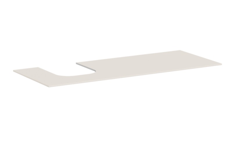 Столешница под раковину Hansgrohe Xevolos E 137х55 вырез слева МДФ песочный матовый бежевый 54205780