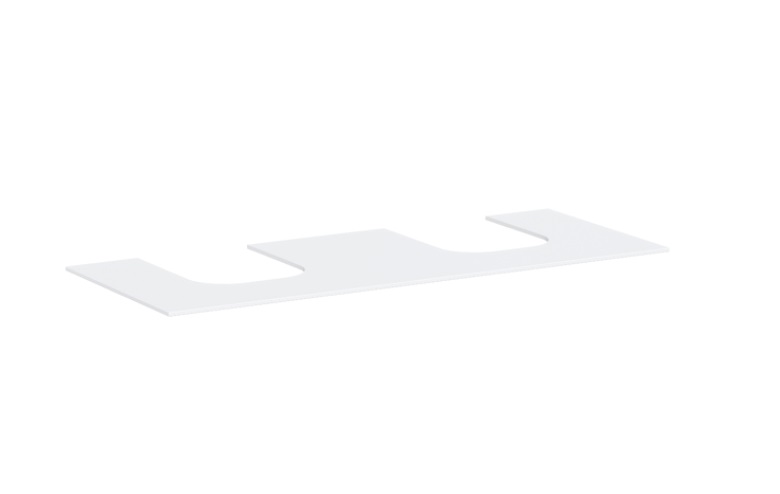 Столешница под раковину Hansgrohe Xevolos E 137х55 с 2 вырезами МДФ матовый белый 54207700