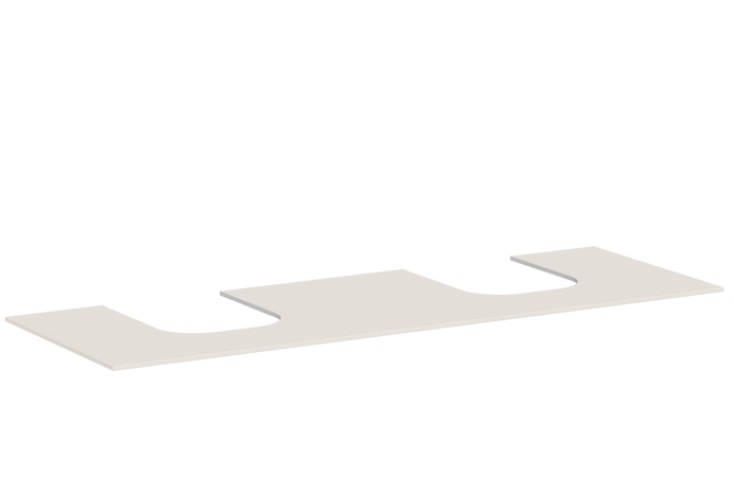 Столешница под раковину Hansgrohe Xevolos E 157х55 с 2 вырезами МДФ песочный матовый бежевый 54211780