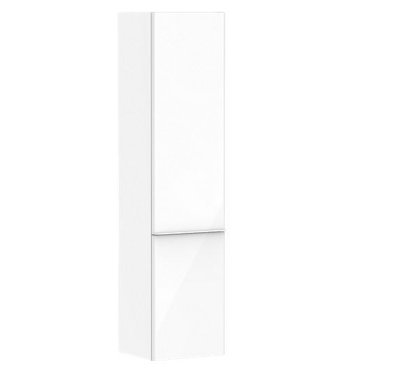 Пенал подвесной Hansgrohe Xelu Q 40х35 см петли слева МДФ глянцевый белый ручка матовый белый 54135700