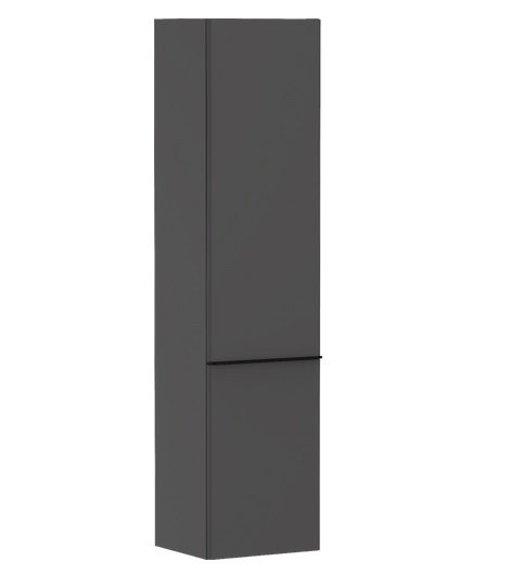 Пенал подвесной Hansgrohe Xelu Q 40х35 см петли слева МДФ матовый серый ручка матовый черный 54136670