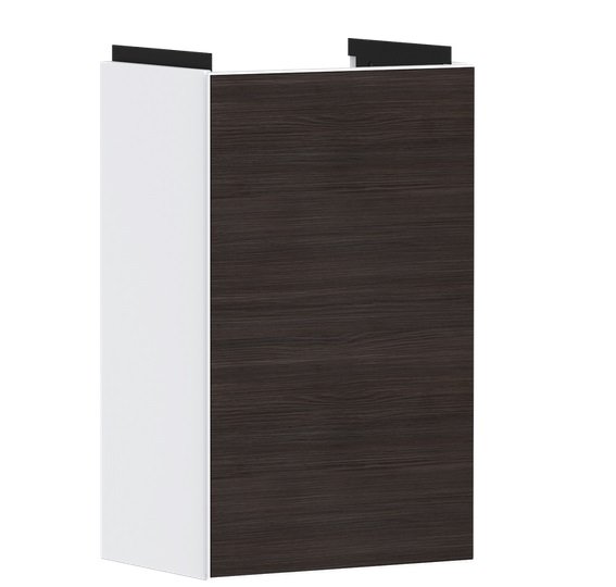 Тумба під раковину підвісна Hansgrohe Xevolos E 34х25 см петлі зліва матовий білий/темний дуб 54166730