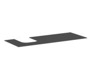 Столешница под раковину Hansgrohe Xevolos E 137х55 вырез слева МДФ cланцево-серый матовый 54205760