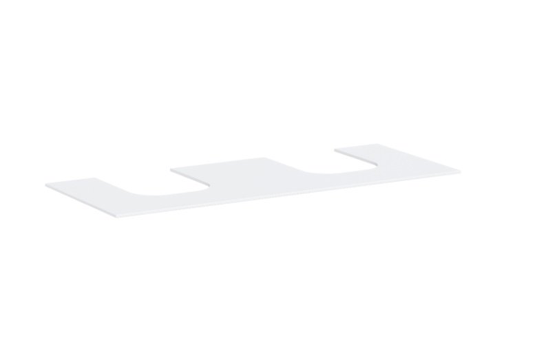 Столешница под раковину Hansgrohe Xevolos E 137х55 с 2 вырезами МДФ матовый белый 54207700