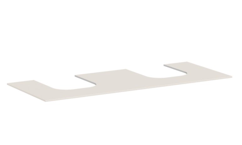Столешница под раковину Hansgrohe Xevolos E 137х55 с 2 вырезами МДФ песочный матовый бежевый 54207780