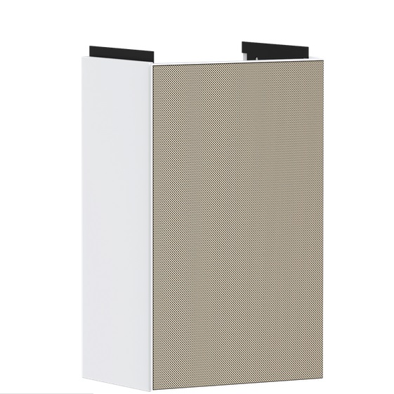 Тумба под раковину подвесная Hansgrohe Xevolos E 34х25 см петли справа матовый белый/узорчатая бронза 54169390