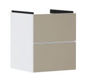 Тумба под раковину подвесная Hansgrohe Xevolos E 48х47,5 см матовый белый/узорчатая бронза 54172390