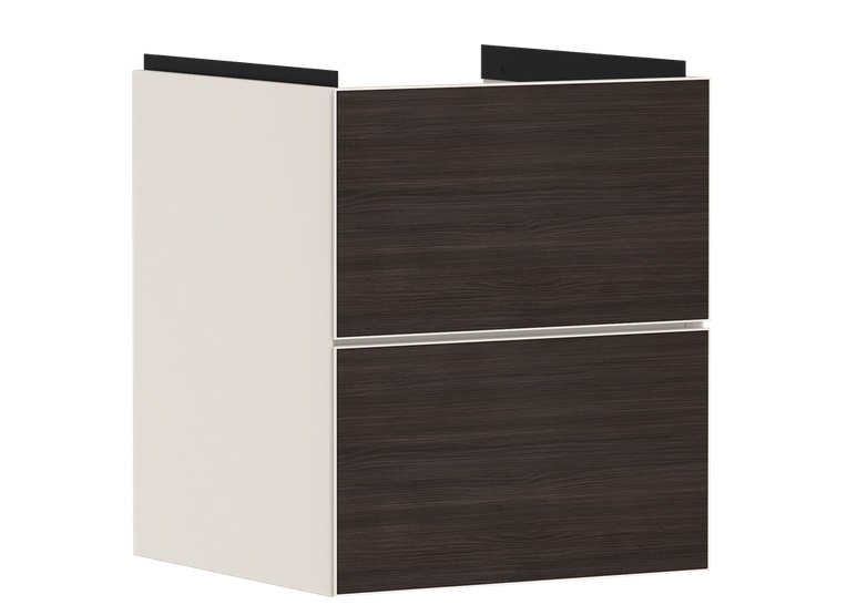 Тумба під раковину підвісна Hansgrohe Xevolos E 48х47,5 см піщано-бежевий матовий/темний дуб 54173730