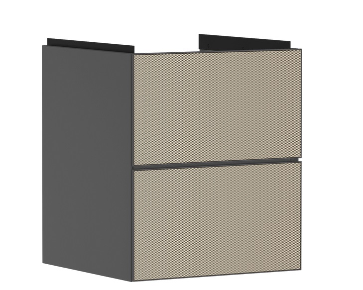 Тумба под раковину подвесная Hansgrohe Xevolos E 48х47,5 см сланцево-серый матовый/узорчатая бронза 54174390