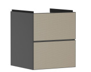 Тумба под раковину подвесная Hansgrohe Xevolos E 48х47,5 см сланцево-серый матовый/узорчатая бронза 54174390