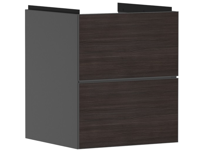 Тумба під раковину підвісна Hansgrohe Xevolos E 48х47, 5 см сланцево-сірий матовий/темний дуб 54174730