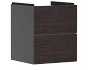 Тумба под раковину подвесная Hansgrohe Xevolos E 48х47,5 см сланцево-серый матовый/темный дуб 54174730