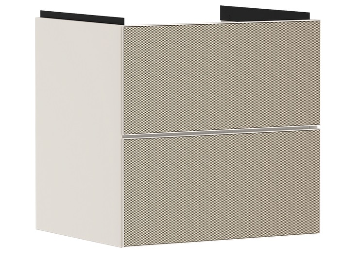 Тумба под раковину подвесная Hansgrohe Xevolos E 58х47,5 см песочно-бежевый матовый/узорчатая бронза 54176390