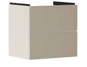 Тумба под раковину подвесная Hansgrohe Xevolos E 58х47,5 см песочно-бежевый матовый/узорчатая бронза 54176390