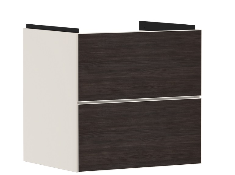 Тумба під раковину підвісна Hansgrohe Xevolos E 58х47,5 см піщано-бежевий матовий/темний дуб 54176730