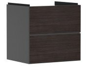 Тумба под раковину подвесная Hansgrohe Xevolos E 58х47,5 см сланцево-серый матовый/темный дуб 54177730