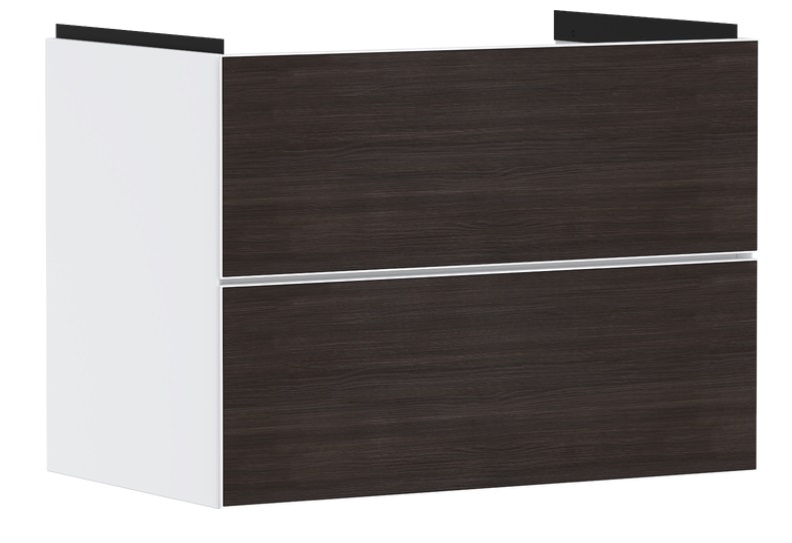 Тумба под раковину подвесная Hansgrohe Xevolos E 78х47,5 см матовый белый/темный дуб 54178730