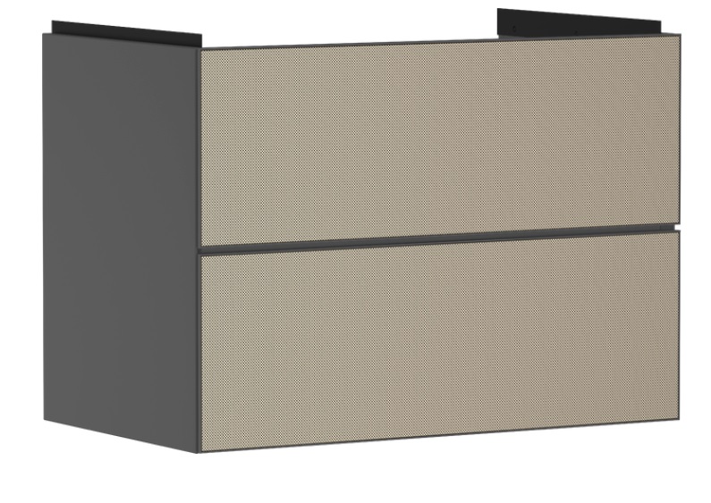 Тумба під раковину підвісна Hansgrohe Xevolos E 78х47,5 см сланцево-сірий матовий/візерункова бронза 54180390