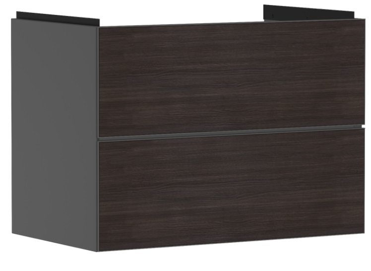 Тумба під раковину підвісна Hansgrohe Xevolos E 78х47,5 см сланцево-сірий матовий/темний дуб 54180730