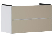 Тумба под раковину подвесная Hansgrohe Xevolos E 98х47,5 см матовый белый/узорчатая бронза 54181390