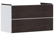 Тумба под раковину подвесная Hansgrohe Xevolos E 98х47,5 см матовый белый/темный дуб 54181730